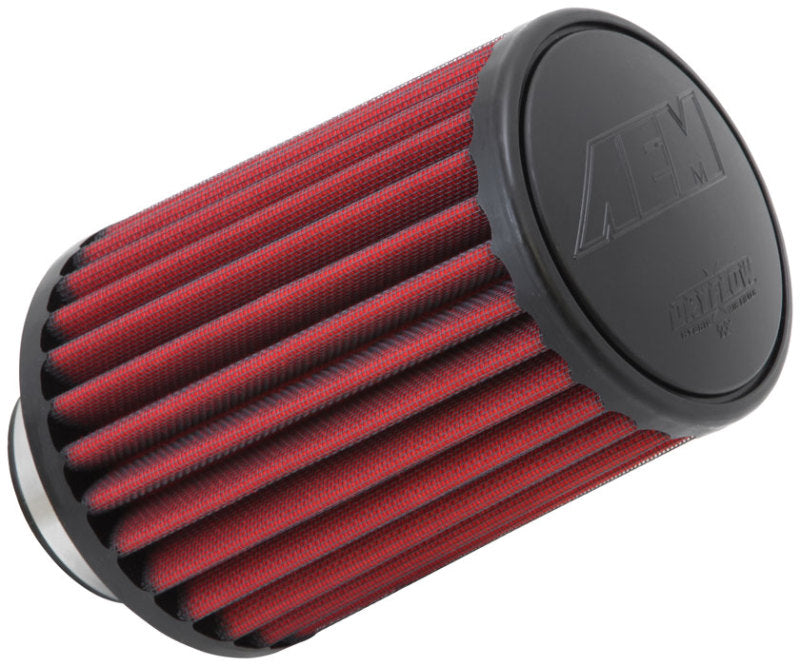 AEM Dryflow Air Filter - Round Tapered - 2.75in Flange ID x 5.5in Base OD x 4.75in Top OD x 7.5in H - eliteracefab.com