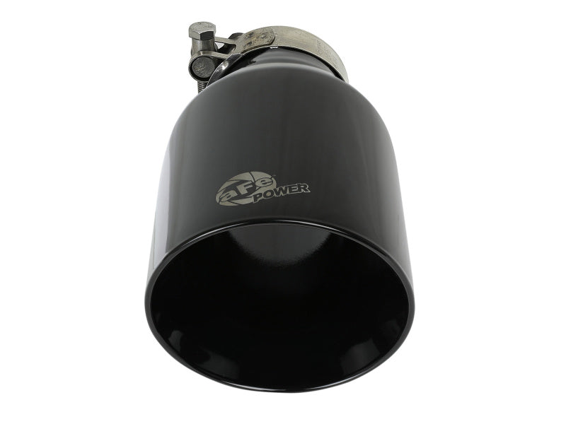 aFe MACH Force-Xp 409 SS Clamp-On Exhaust Tip 2.5in. Inlet / 4.5in. Outlet / 9in. L - Black aFe