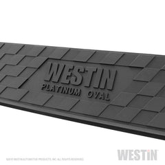 Westin 2019 Chevrolet Silverado/Sierra 1500 Crew Cab Platinum 4 Oval Nerf Step Bars - Black - eliteracefab.com