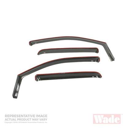 Westin 2010-2018 Toyota 4Runner Wade In-Channel Wind Deflector 4pc - Smoke - eliteracefab.com
