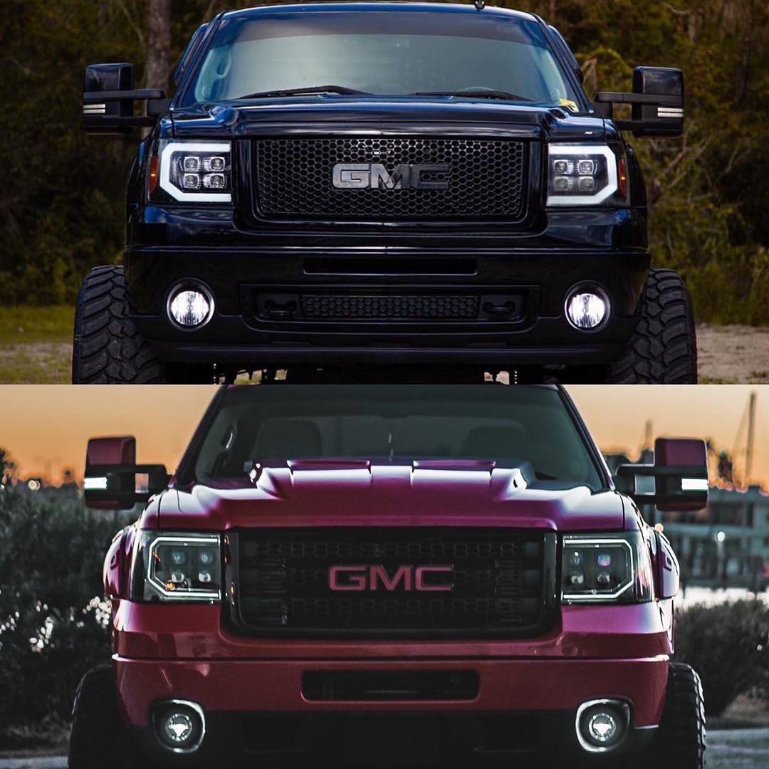 07-13 GMC Sierra PRO-Series Projector Headlights Black AlphaRex - eliteracefab.com