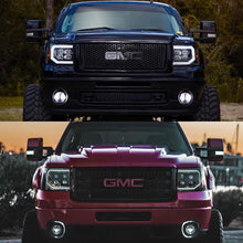 Load image into Gallery viewer, 07-13 GMC Sierra PRO-Series Projector Headlights Black AlphaRex - eliteracefab.com