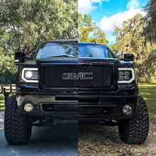 Load image into Gallery viewer, 07-13 GMC Sierra PRO-Series Projector Headlights Black AlphaRex - eliteracefab.com