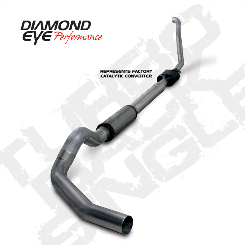 Diamond Eye KIT 5in TB SGL SS: 94-97 FORD 7.3L F250/F350 PWRSTROKE NFS W/ CARB EQUIV STDS Diamond Eye Performance