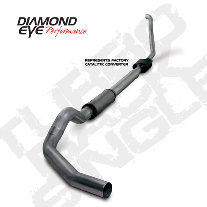 Diamond Eye KIT 5in TB SGL SS: 94-97 FORD 7.3L F250/F350 PWRSTROKE NFS W/ CARB EQUIV STDS Diamond Eye Performance
