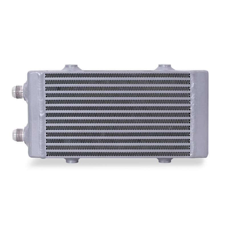 Mishimoto Universal Small Bar and Plate Dual Pass Silver Oil Cooler - eliteracefab.com
