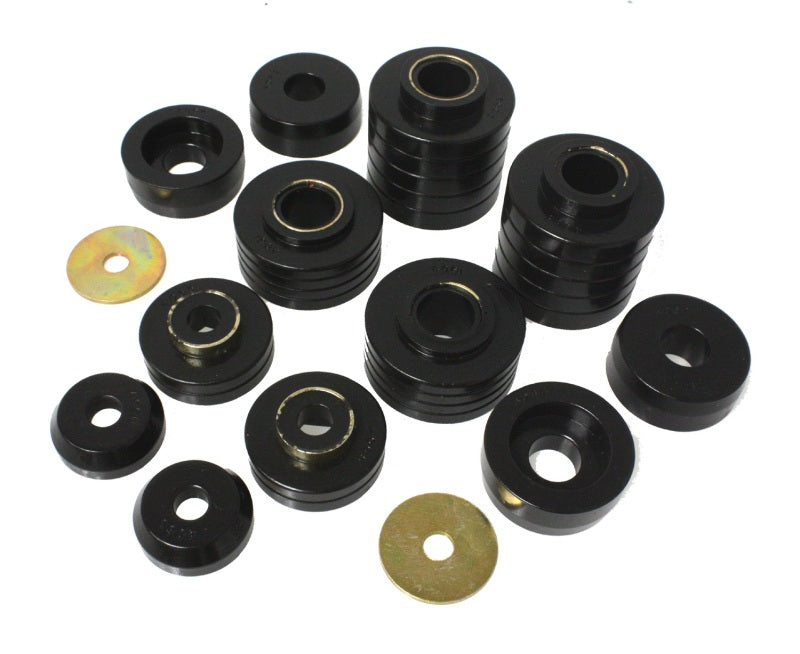 Energy Suspension 80-98 Ford F250/F350 / 80-92 Ford F100/F150 / 85-98 Ford F450 Black Body Mount Set - eliteracefab.com