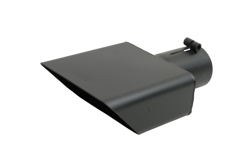 Gibson Rectangle Sport Tip - Left - 6x2.75in OD/2.5in Inlet/6in Length - Black Ceramic Gibson