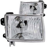 ANZO USA Nissan Frontier Crystal Headlights Chrome; 1998-2000