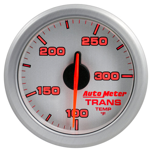 Autometer Airdrive 2-1/6in Trans Temperature Gauge 100-300 Degrees F - Silver 9157-UL