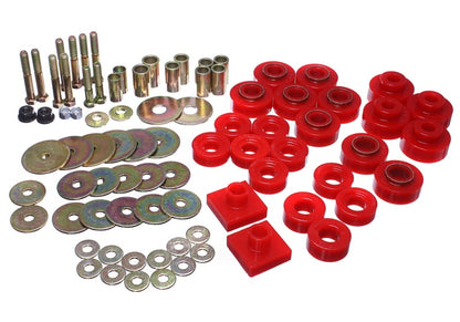 Energy Suspension 68-72 Oldsmobile Cutlass Red Body Mount Set - eliteracefab.com