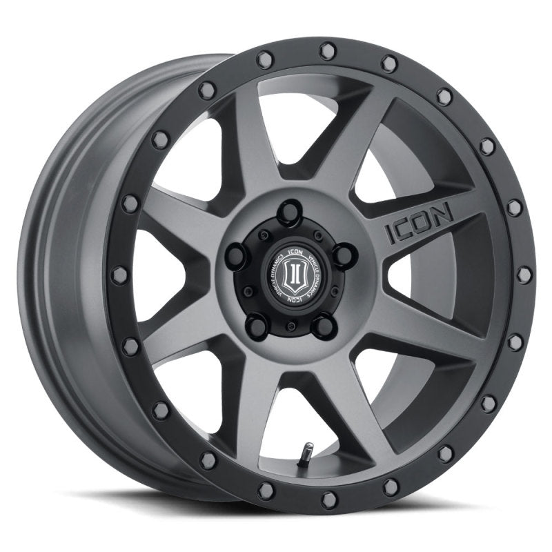 ICON Rebound 17x8.5 5x5.5 0mm Offset 4.75in BS 77.9mm Bore Titanium Wheel - eliteracefab.com