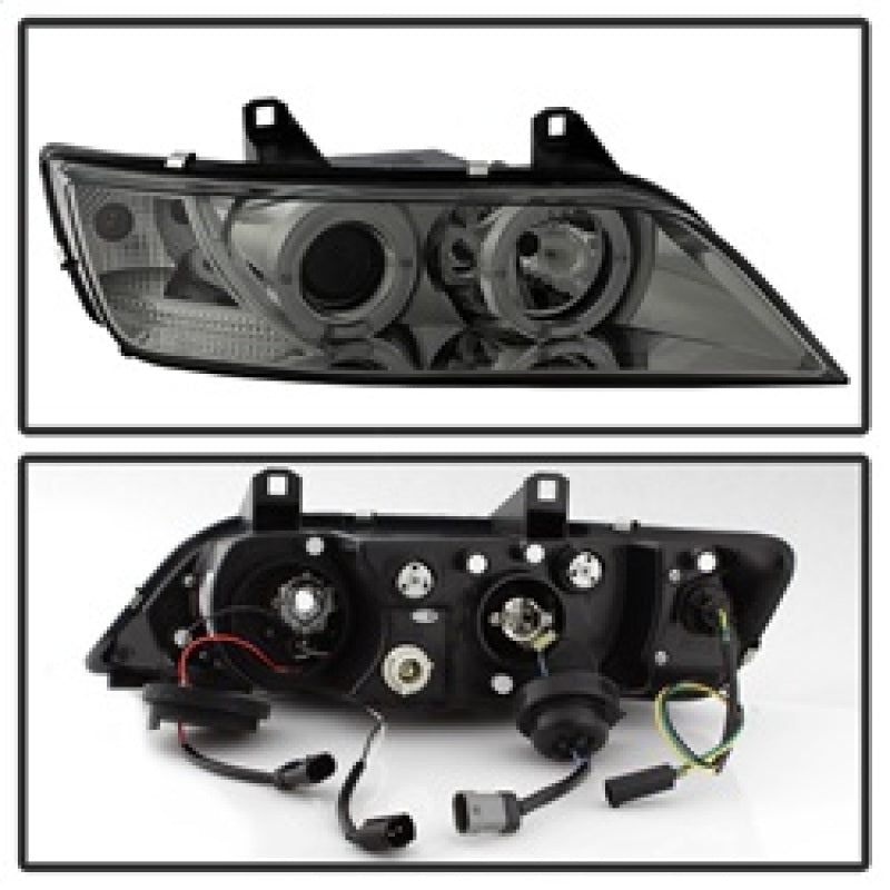 Spyder BMW Z3 96-02 Projector Headlights LED Halo Smoke High H1 Low H1 PRO-YD-BMWZ396-HL-SM - eliteracefab.com