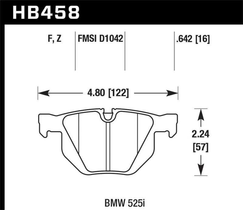 Hawk Performance HPS 5.0 Rear Brake Pads - HB458B.642