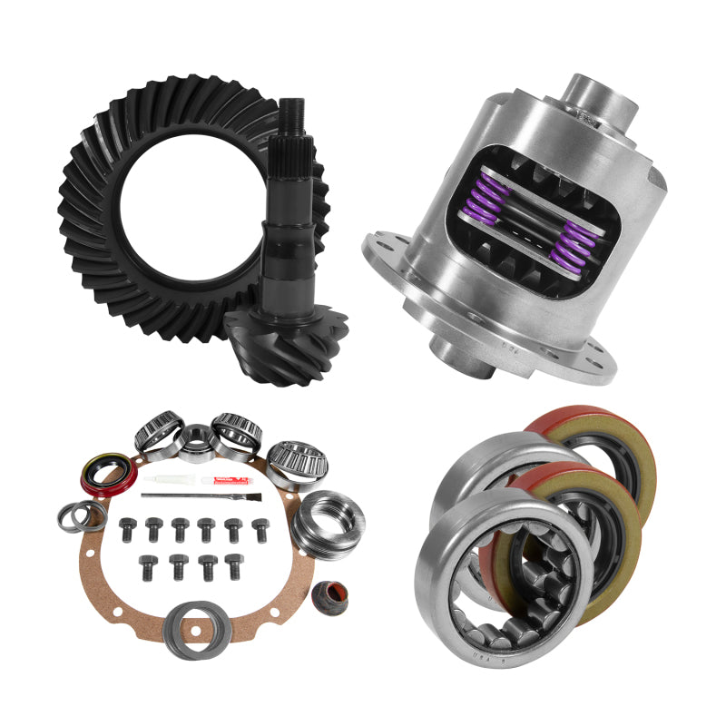 Yukon 8.8in Ford 3.31 Rear Ring & Pinion Install Kit 28 Spline Positraction 2.25in Axle Bearings Yukon Gear & Axle