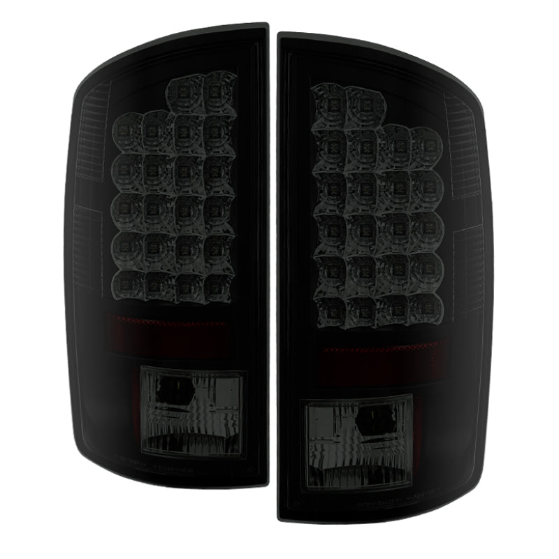 Spyder Dodge Ram 07-08 1500/Ram 07-09 2500/3500 LED Tail Lights Black Smoke ALT-YD-DRAM06-LED-BSM - eliteracefab.com