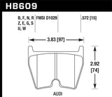 Hawk Performance DTC-70 Front Brake Pads - HB609U.572