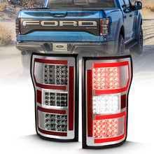 Load image into Gallery viewer, ANZO 2018-2019 Ford F-150 LED Taillight Chrome (Red Light Bar) (w/ Sequential) - eliteracefab.com