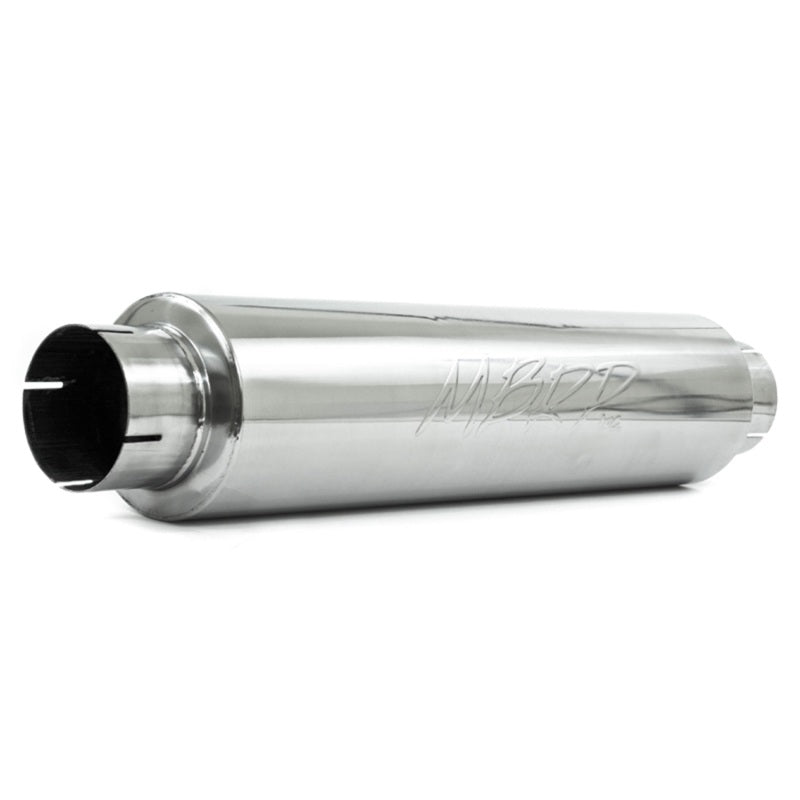 MBRP Universal Quiet Tone Muffler 4in Inlet/Outlet 24in Body 6in Dia 30in Overall T304 - eliteracefab.com