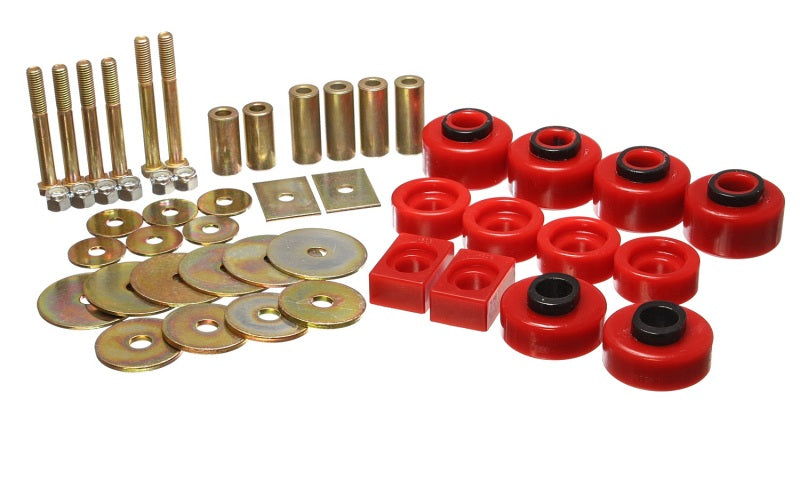 Energy Suspension 97-03 Ford F-100/F-150 2WD/F250 2WD & L-Duty Red Body (Ext Cab ONLY ) Mount Set - eliteracefab.com