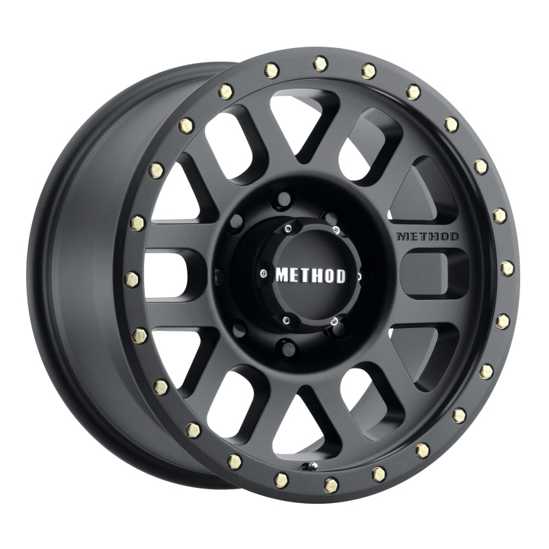 Method MR309 Grid 17x8.5 0mm Offset 8x6.5 130.81mm CB Matte Black Wheel - eliteracefab.com