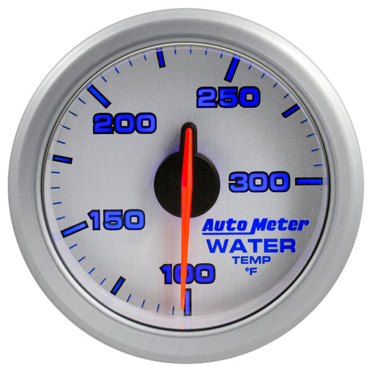 Autometer Airdrive 2-1/6in Water Temperature Gauge 100-300 Degrees F - Silver 9154-UL