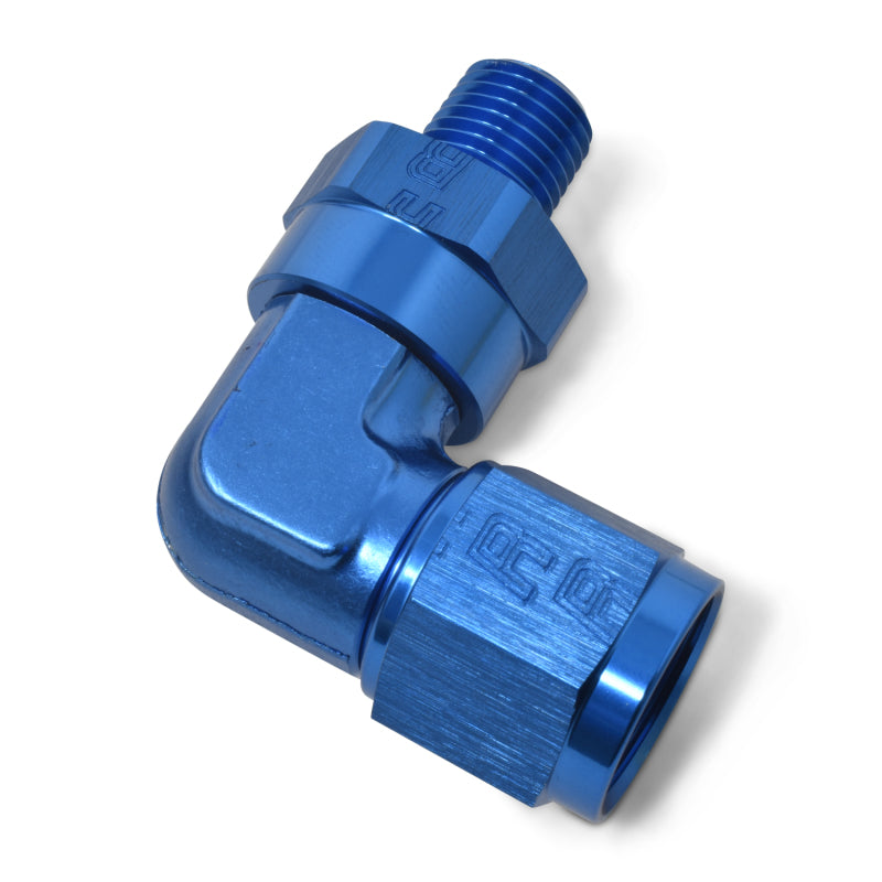 Russell Performance -8 AN 90 Degree Female to Male 1/4in Swivel NPT Fitting