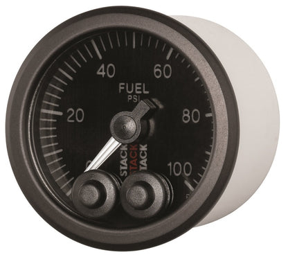 Autometer Stack Instruments Pro Control 52mm 0-100 PSI Fuel Pressure Gauge - Black (1/8in NPTF Male) ST3506