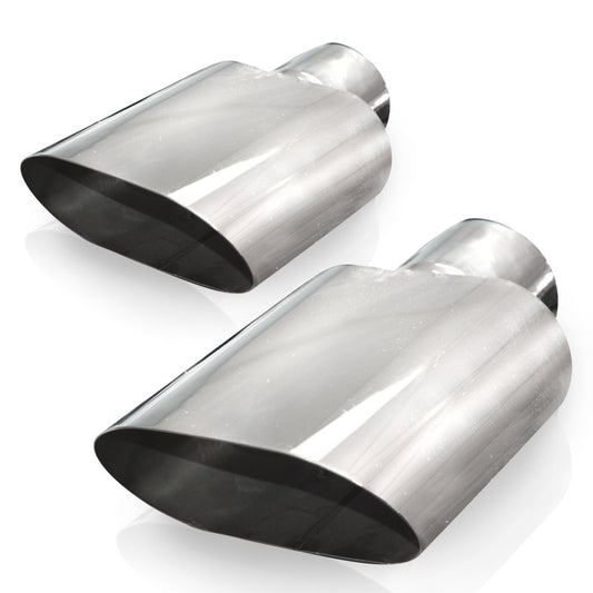 Stainless Works Big Oval Exhaust Tips 2.5in Inlet (priced per pair) Stainless Works