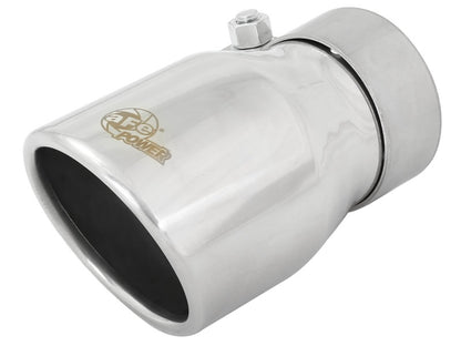 aFe MACH Force-Xp 2.5in Inlet x 3-1/2in Outlet x 6in Length 2.5in 304 Stainless Steel Exhaust Tip aFe