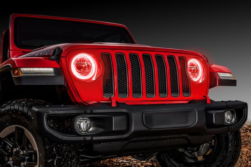 ORACLE Lighting Jeep Wrangler JL/Gladiator JT LED Surface Mount Headlight Halo Kit - eliteracefab.com