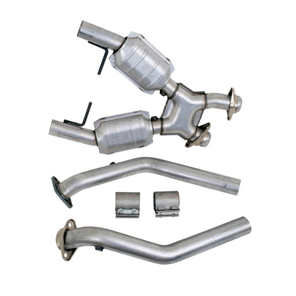 BBK 96-98 Mustang 4.6 GT High Flow X Pipe With Catalytic Converters - 2-1/2 - eliteracefab.com