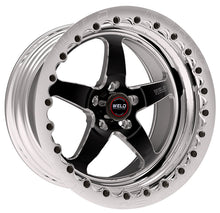 Load image into Gallery viewer, Weld S71 17x12 / 5x4.5 BP / 4.8in. BS Black Wheel (Medium Pad) - Polished Single Beadlock MT