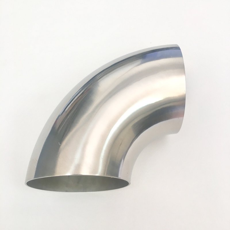 Ticon Industries 3.5in Diameter 90 1.1D/4in CLR 1.5mm /.059in Wall Thickness Titanium Elbow - eliteracefab.com