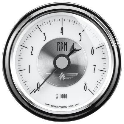 Autometer Prestige Pearl Series - Tachometer 3 3/8in 8K RPM In-Dash 2098