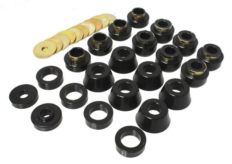 Energy Suspension 87-96 Jeep Wrangler Black Body(cab) Mount Set - eliteracefab.com