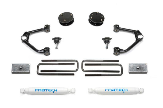 Fabtech 2019 GM K1500 3.5in Budget UCA System w/Rear Perf. Shocks - eliteracefab.com