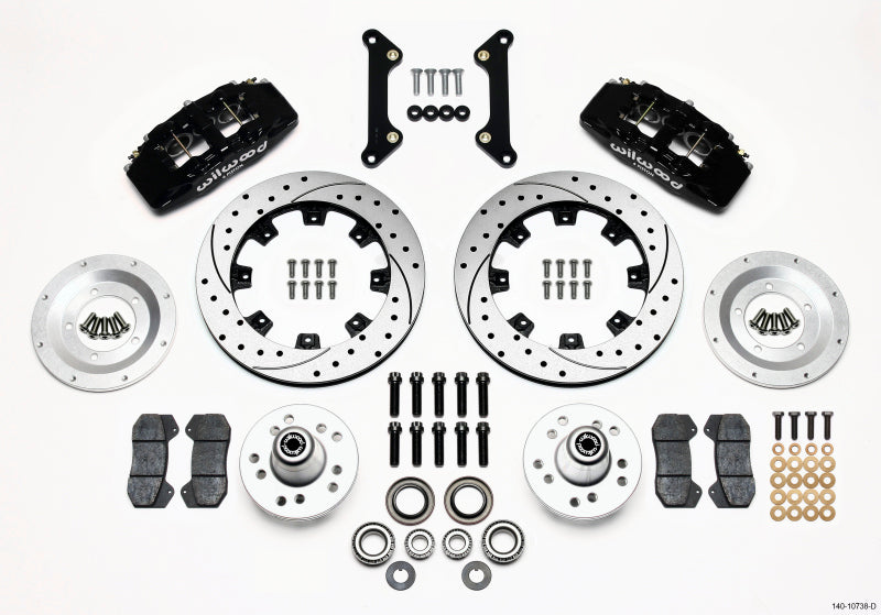 Wilwood Dynapro 6 Front Hub Kit 12.19in Drilled 70-78 Camaro Wilwood