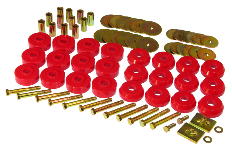 Prothane Chevy Conv Impala / Belair Body Mount Kit - Red - eliteracefab.com