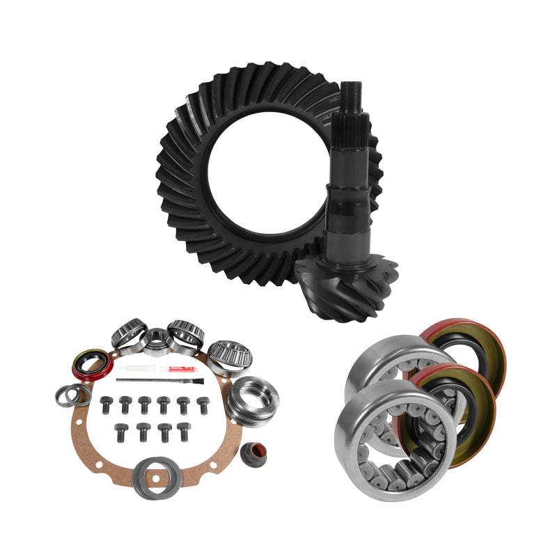 Yukon 8.8in Ford 4.11 Rear Ring & Pinion Install Kit 2.99in OD Axle Bearings and Seals Yukon Gear & Axle