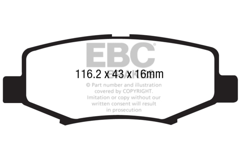 EBC 06-11 Dodge Nitro 3.7 Extra Duty Rear Brake Pads - eliteracefab.com