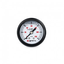 Load image into Gallery viewer, Grams Performance Universal 0-120 PSI Fuel Pressure Guage - White Face - eliteracefab.com