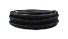 Load image into Gallery viewer, Vibrant -4 AN Two-Tone Black/Blue Nylon Braided Flex Hose (20 foot roll).