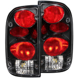 ANZO USA Toyota Tacoma Taillights Black; 1995-2000