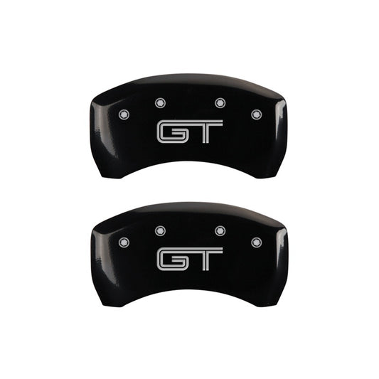 MGP Rear set 2 Caliper Covers Engraved Rear S197/GT Black finish silver ch MGP