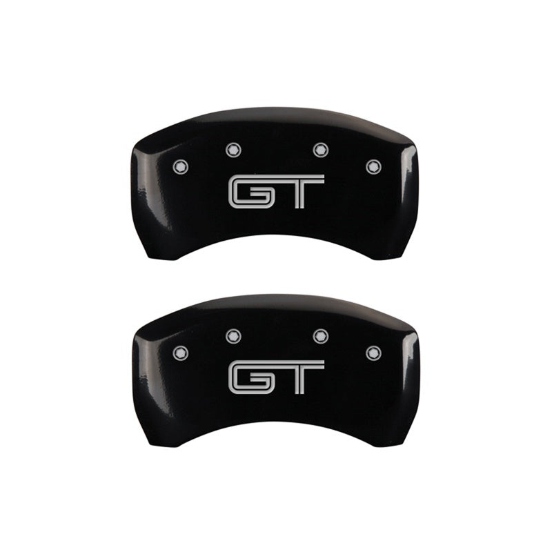 MGP Rear set 2 Caliper Covers Engraved Rear GT Black finish silver ch MGP