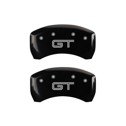 MGP Rear set 2 Caliper Covers Engraved Rear GT Black finish silver ch MGP