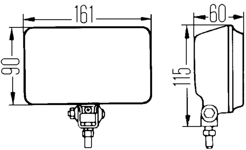 Hella 450 H3 12V SAE/ECE Fog Lamp Kit Clear - Rectangle (Includes 2 Lamps) - eliteracefab.com