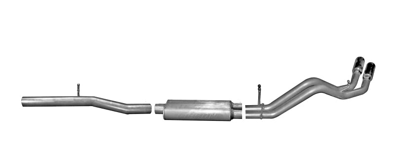 Gibson 15-18 Chevrolet Silverado 1500 LS 5.3L 3in/2.25in Cat-Back Dual Sport Exhaust - Aluminized - eliteracefab.com