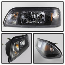 Load image into Gallery viewer, Spyder Ford Mustang 87-93 1PC LED (Replaceable LEDs)Crystal Headlights Black HD-YD-FM87-1PC-LED-BK - eliteracefab.com